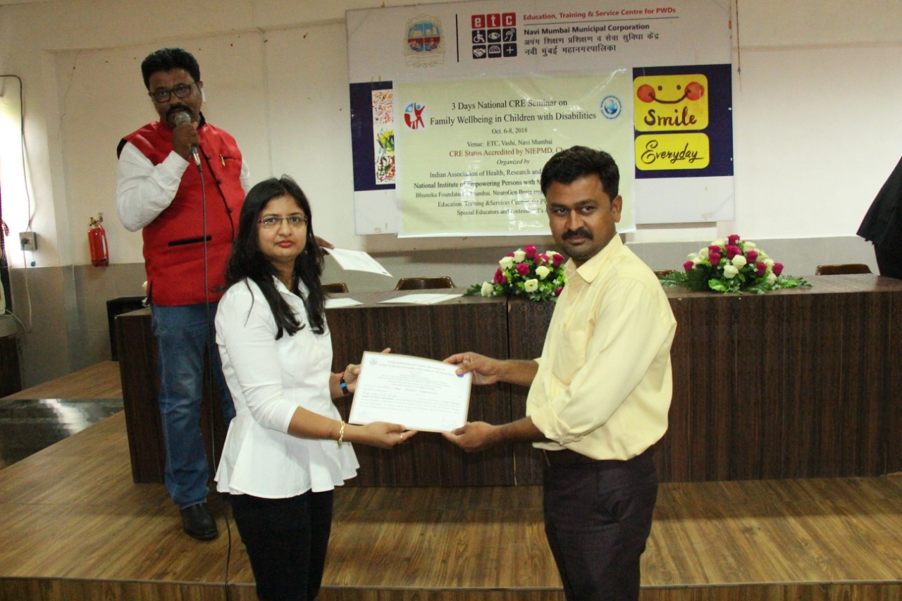 3 Days National Seminar on Family Well being in children with Disabilities