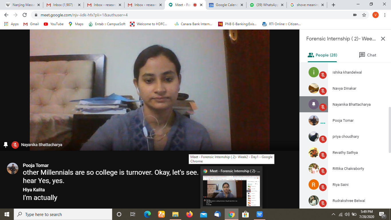 Online Internship in Forensic Psychology