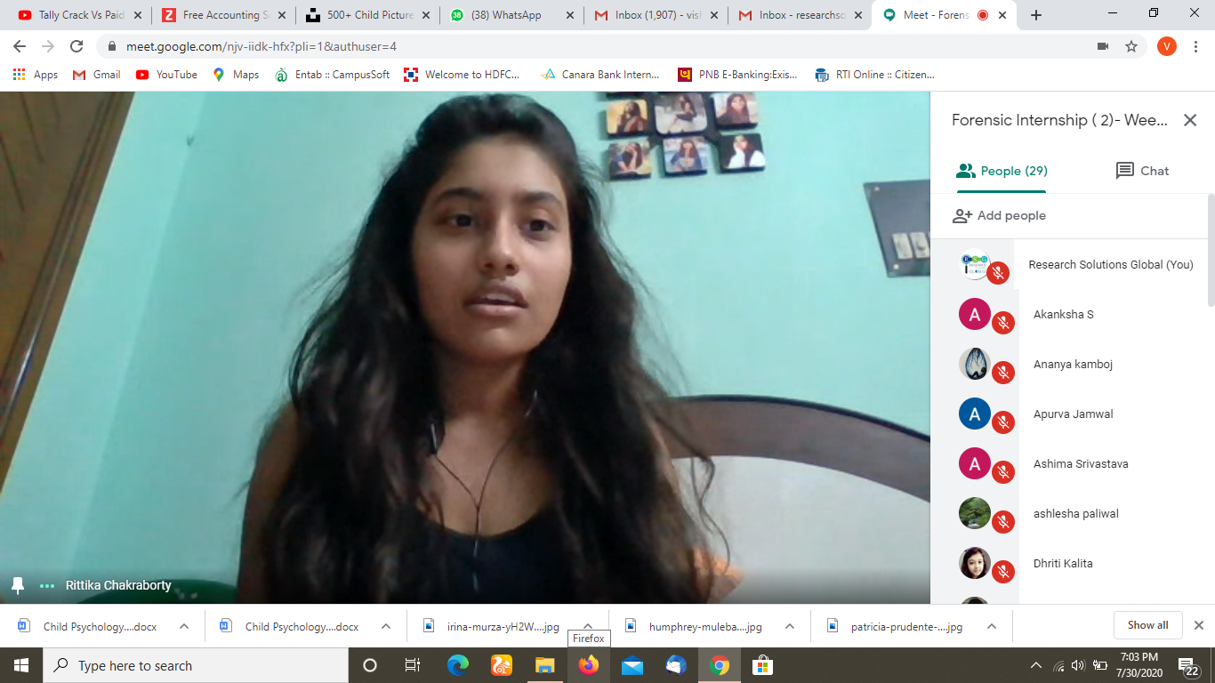 Online Internship in Forensic Psychology