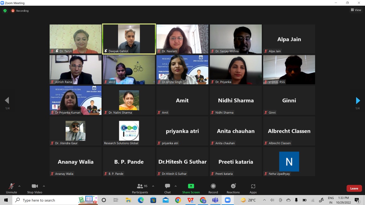 International Conference on Emerging Trends in Multidisciplinary Research” organized on 29th of Oct 2022